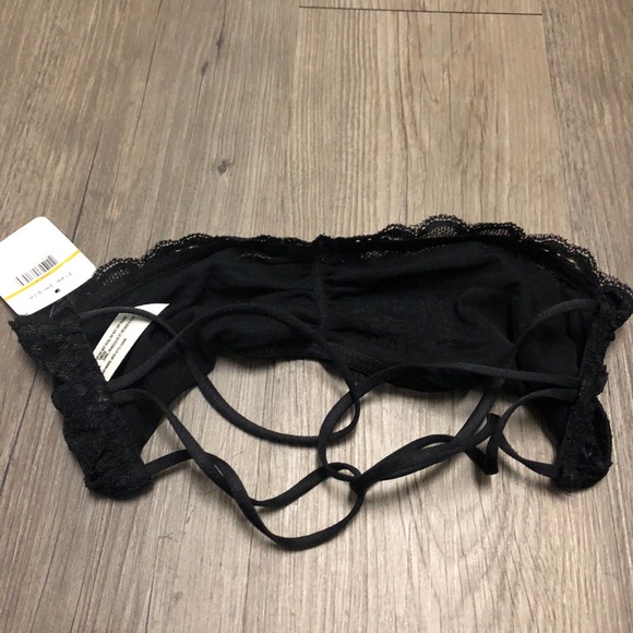 Free People Intimately Lace Bandeau Black Sz Small - Picture 5 of 5